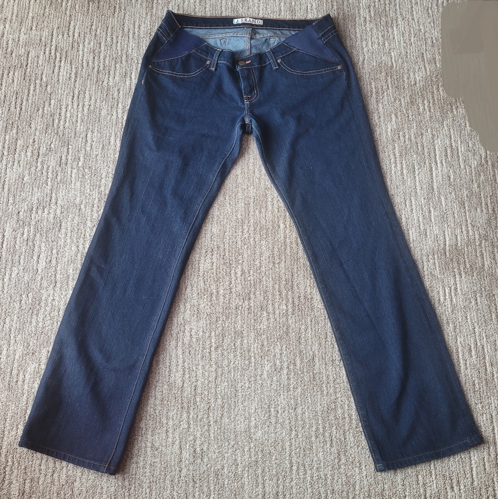 J BRAND MAMA J STRAIGHT LEG MATERNITY JEANS DARK WASH STRETCH 30